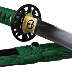 Katana Samuraischwert Take Midori 1095 Stahl Niku Klinge mit Lehmhärtung